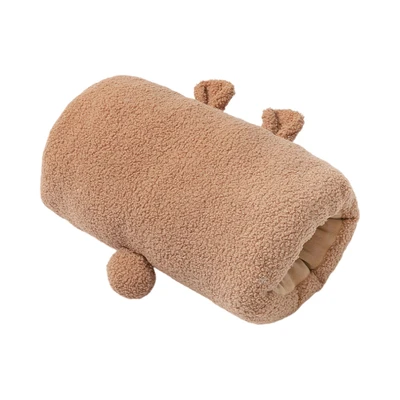 Gambar Ataru Bantal Tidur Dacron Bear 36x23x15 cm - Cokelat