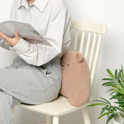 Gambar Ataru Bantal Pinggang Dacron Bear 46x20x28 cm - Cokelat