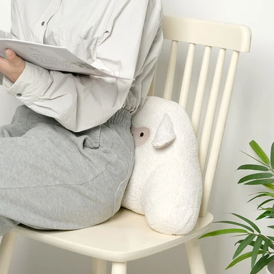 Gambar Ataru Bantal Pinggang Dacron Sheep 46x20x28 cm - Putih