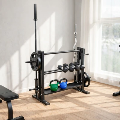 Gambar Kinetic Rak Penyimpanan Dumbell Weight Plate 3 Tingkat - Hitam