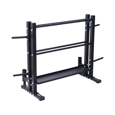 Gambar Kinetic Rak Penyimpanan Dumbell Weight Plate 3 Tingkat - Hitam