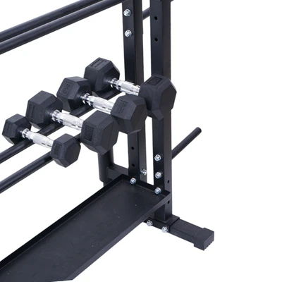 Gambar Kinetic Rak Penyimpanan Dumbell Weight Plate 3 Tingkat - Hitam