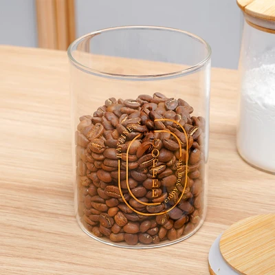 Gambar Informa Karen Stoples Kaca 600 ml Set 3 pcs Transparan - Cokelat