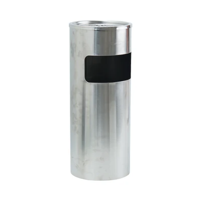 Gambar Krisbow Tempat Sampah Asbak Stainless Steel Round 25x25x60 cm - Silver