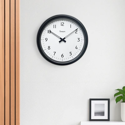 Gambar Forhom Kohi Jam Dinding Plastik 30 cm - Hitam/Putih