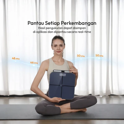 Gambar Krisbow Sync Smart Timbangan Badan Digital Grip Sensor - Hitam