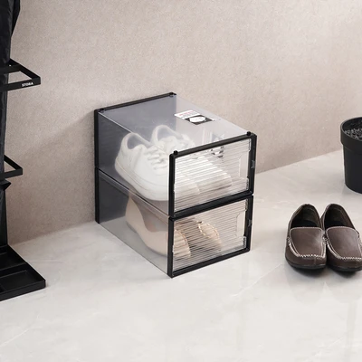Gambar Stora Kotak Sepatu Clear Set 2 pcs - Hitam