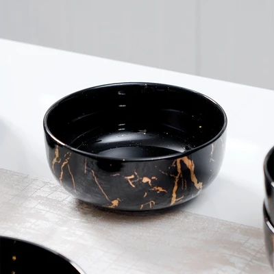 Gambar Appetite Allen Perlengkapan Makan Marble Set 12 pcs - Hitam