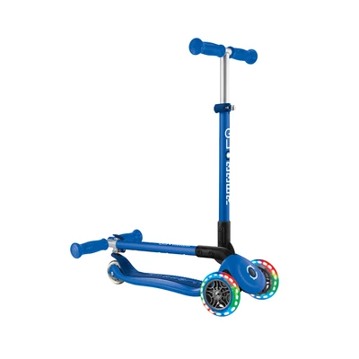 Gambar Globber Skuter Primo Foldable Dengan Lampu - Biru Navy