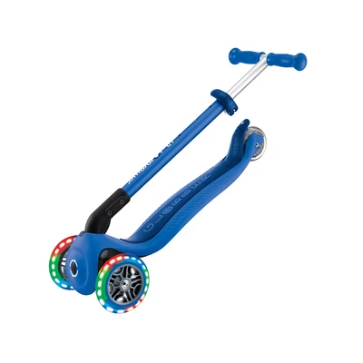 Gambar Globber Skuter Primo Foldable Dengan Lampu - Biru Navy