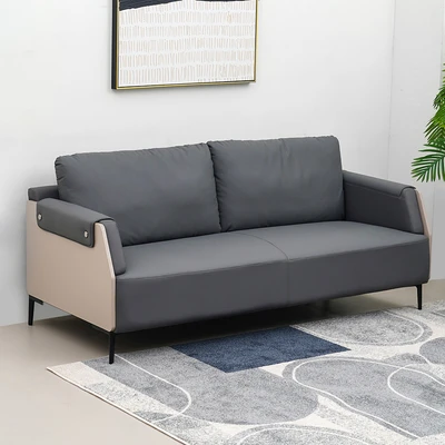 Gambar Informa Foxx Sofa Kulit 3 Seater - Abu-Abu