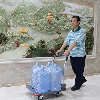 Gambar Maxbuilt Troli Barang Lipat 300 Kg - Abu-Abu