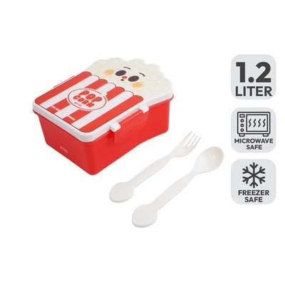 Gambar Ataru Kotak Makan 2 Sekat Popcorn 1.2 Liter - Merah