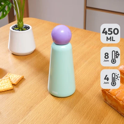 Gambar Ataru Vally Botol Vacuum Flask Stainless Steel 450 ml - Hijau