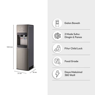 Gambar Kels Salvo New Dispenser Air Bottom Loading - Silver