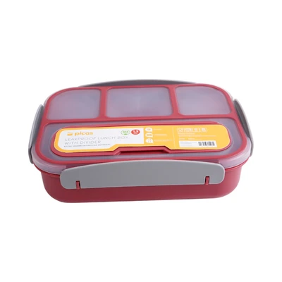 Gambar Picas Kotak Makan 4 Sekat 1.3 Liter - Merah