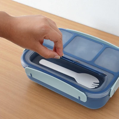 Gambar Picas Kotak Makan 4 Sekat 1.3 Liter - Biru Navy