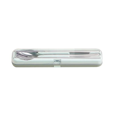 Gambar Culinart Alat Makan Dengan Tempat Penyimpanan Set 3 pcs - Silver