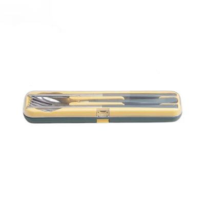 Gambar Delicia Alat Makan Dengan Tempat Penyimpanan Set 4 pcs - Biru