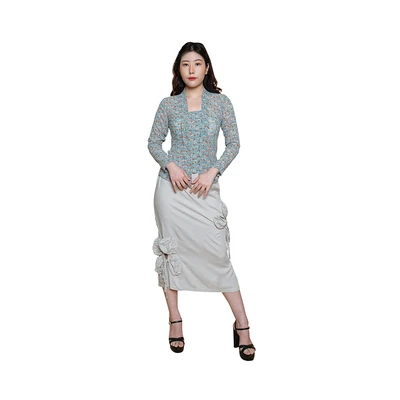 Gambar Pendopo Ukuran M Rok Drawstring Plain Basic - Krem