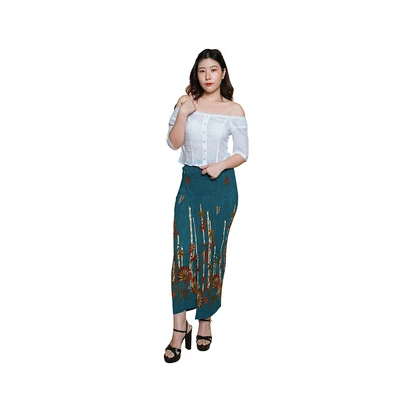 Gambar Pendopo Ukuran M Blus Wanita Crop Top Lace Dots Basic - Putih
