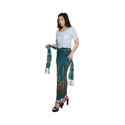 Gambar Pendopo Ukuran L Blus Wanita Crop Top Lace Dots Basic - Putih
