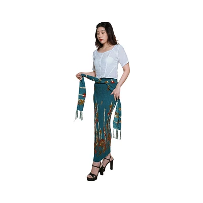 Gambar Pendopo Ukuran XL Blus Wanita Crop Top Lace Dots Basic - Putih