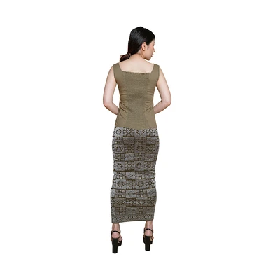 Gambar Pendopo Ukuran XL Tank Top Wanita Vest Stretch Plain Basic - Hijau Army