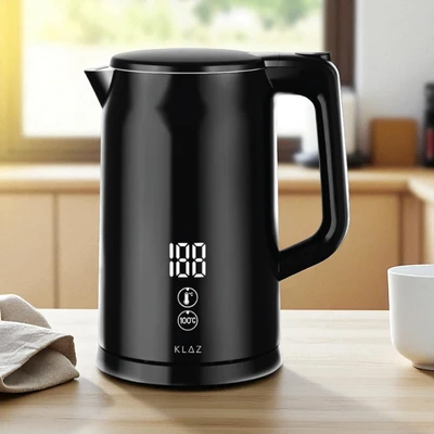 Gambar Klaz Teko Listrik Digital Double Wall 1.7 Liter - Hitam