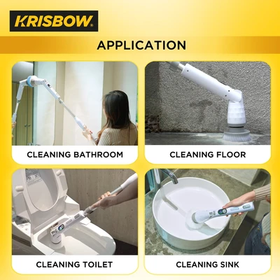 Gambar Krisbow Sikat Pembersih Elektrik Cordless - Putih