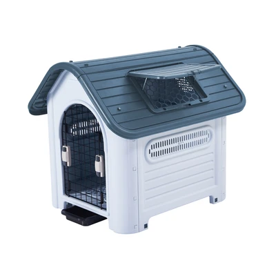 Gambar Paws N Tail 75x59x66 cm Rumah Hewan Dengan Pintu - Abu-Abu