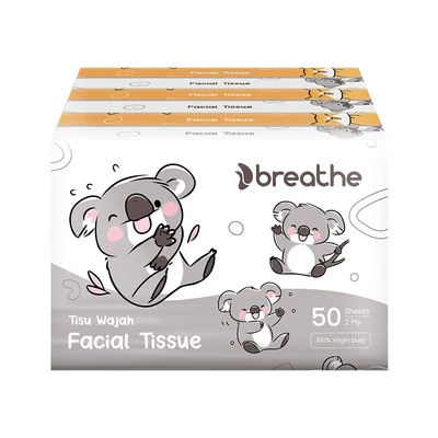 Gambar Breathe Set 6 Pcs Tisu Wajah Travel Koala - Mix