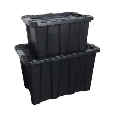 Gambar Maxbuilt 55 Ltr Kotak Perkakas Dengan Tutup & Lock Heavy Duty - Hitam