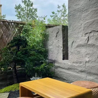 Gambar Maxbuilt 120x60x3 cm Panel Dinding Pu Motif Stone  - Abu-Abu