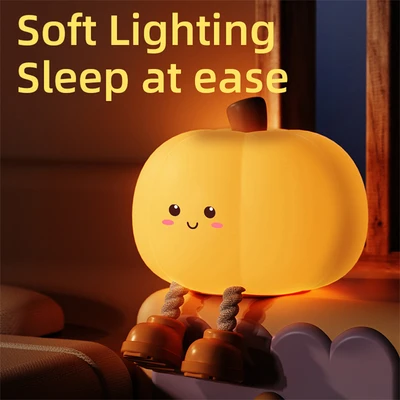 Gambar Informa Lampu Tidur Rechargeable Pumkin 9x10.5x8 cm