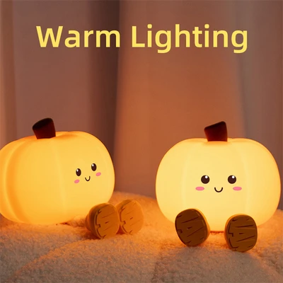 Gambar Informa Lampu Tidur Rechargeable Pumkin 9x10.5x8 cm
