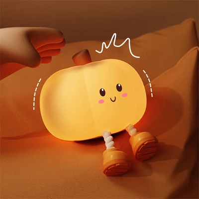 Gambar Informa Lampu Tidur Rechargeable Pumkin 9x10.5x8 cm
