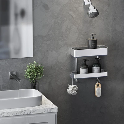 Gambar Stora Rak Dinding Kamar Mandi Aluminium WK820435