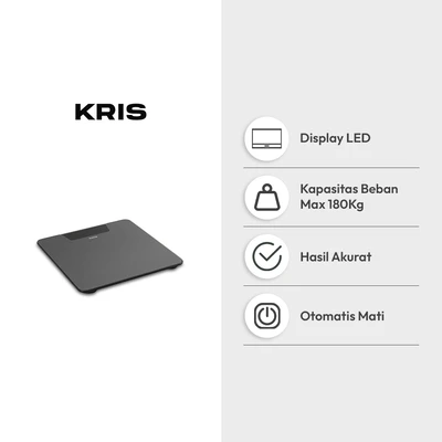 Gambar Kris Timbangan Badan Digital Carbon - Hitam