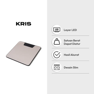 Gambar Kris Timbangan Badan Digital Carbon - Krem