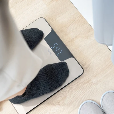 Gambar Kris Timbangan Badan Digital Carbon - Krem