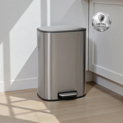 Gambar Informa Jade Tempat Sampah Pedal Stainless Steel 12 Liter - Silver