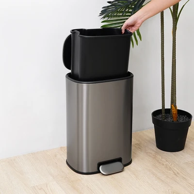 Gambar Informa Jade Tempat Sampah Pedal Stainless Steel 12 Liter - Silver