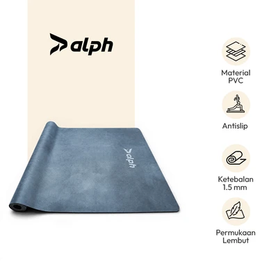 Gambar Alph Matras Yoga Lipat Suede Rubber Sea - Biru Teal