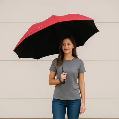 Gambar Passport Payung Stick Revolve Frame 122 cm - Merah
