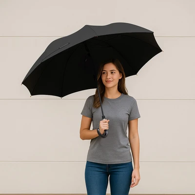 Gambar Passport Payung Stick Revolve Frame 122 cm - Hitam