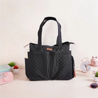 Gambar Kindla Twinkle Stars Tas Bahu Perlengkapan Bayi - Hitam