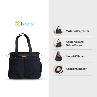 Gambar Kindla Twinkle Stars Tas Bahu Perlengkapan Bayi - Hitam