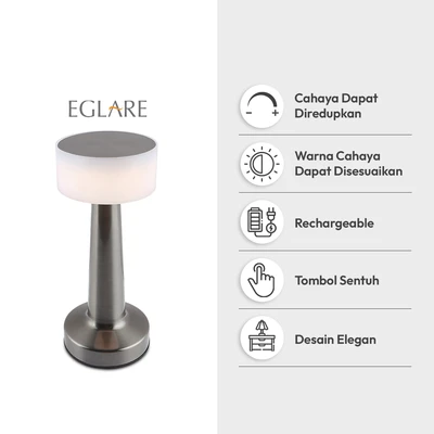 Gambar Eglare Tilde Lampu Meja LED Rechargeable 2 Watt - Bronze