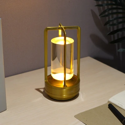 Gambar Eglare Greta Lampu Meja LED Rechargeable 2 Watt - Brass
